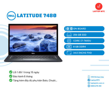 Dell Latitude 7480 I7-6600U/8GB/256GB/14 inch FHD
