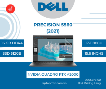 Dell Precision 5560 (2021) Core i7-11800H, Ram 16GB, SSD 512GB, 15.6
