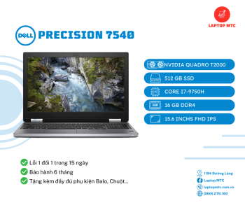 Dell Precision 7540 i7-9750H | RAM 16GB | SSD 512GB | FHD IPS | Nvidia Quadro T2000