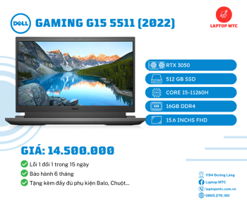 Gaming G15 5511 I5/11260H/16GB/512GB/FHD/RTX 3050